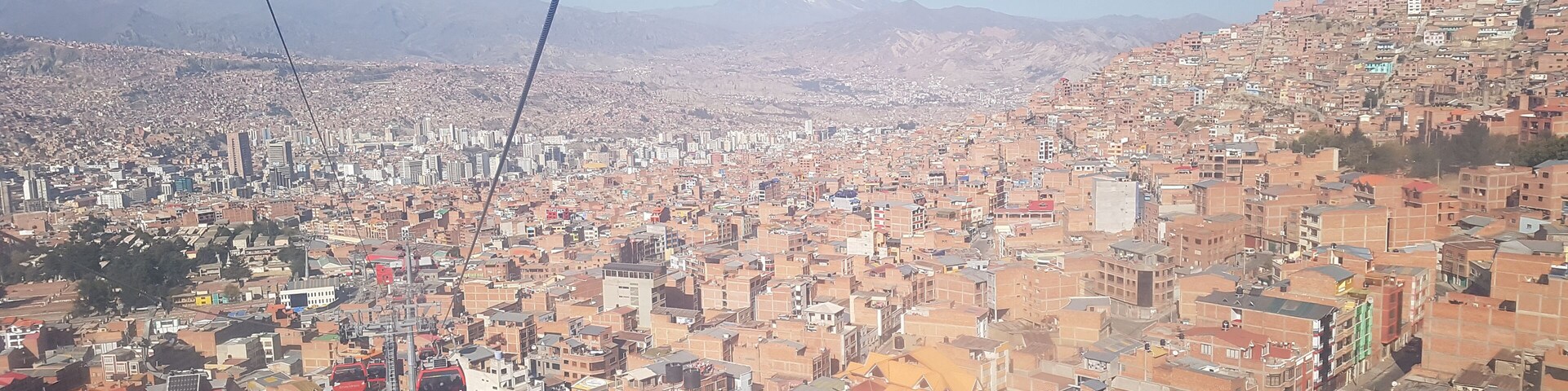 The sprawling city of La Paz situated high in the Andes. Bolivia