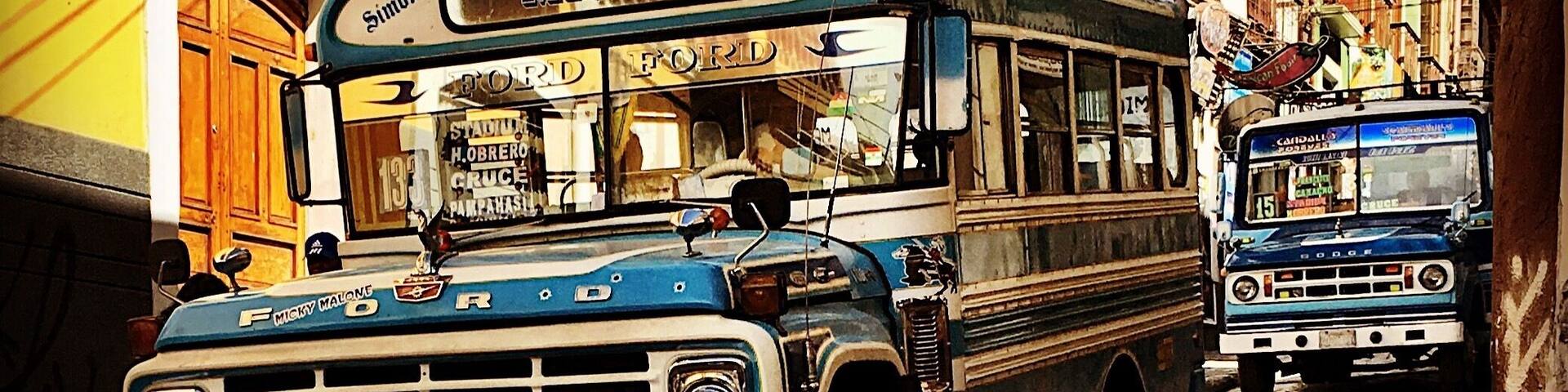 The microbuses all around La Paz are an easy and cheap mode of transportation around the city. And they look beautiful too!