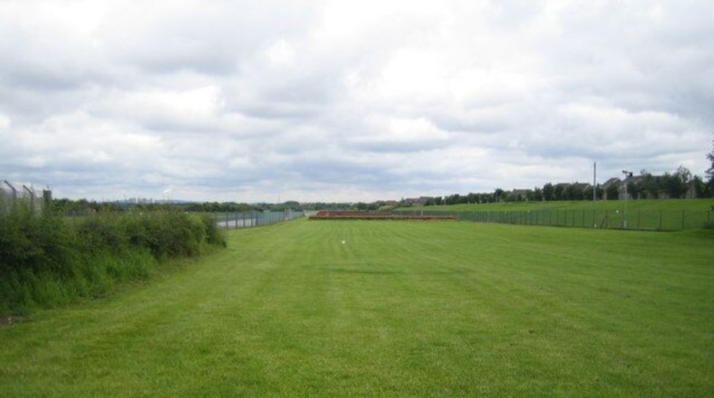 Aintree Racecourse This is the view from the Melling Road crossing looking down the Grand National course.