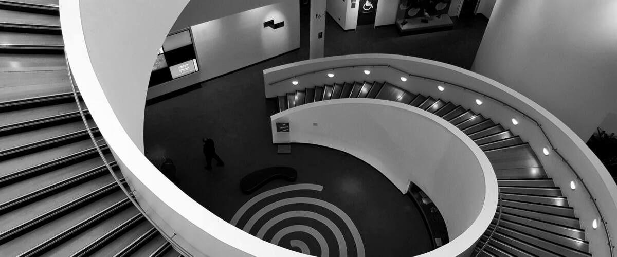 Beautiful staircase in Museum of Life Liverpool.