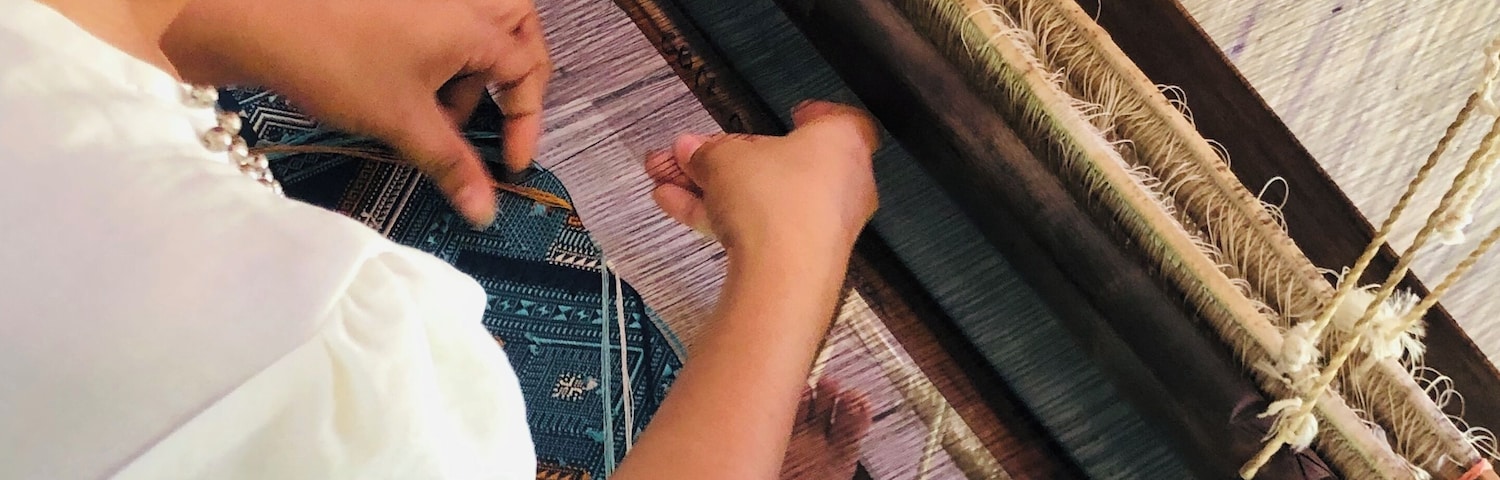 An artisan weaves a wall wall decoration at Ock Pop Tok in Luang Prabang.
Being a strong supporter of women's empowerment and promoting economic stability for women, artisans receive a direct share of sales for their hard work. Each of these 1 metre hand woven artworks take approx 8 hours to create by an expert weaver (for context, it would take the average Expedia closer to a week). The silk is locally produced in a sustainable way, and all colors used in the fabric too are locally produced using different plant parts.
#ExpediaCares