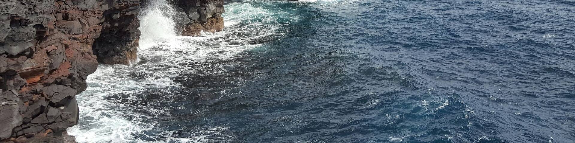 #BeachBound In the distance you can see a plume of smoke where the lava, from Kilauea, meets the sea.