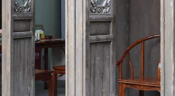 Doors to a small cafe on Qinghefang Ancient Street, Hangzhou, China.