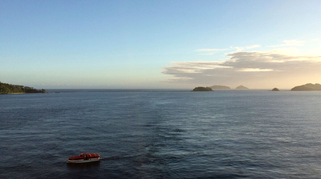 Scene of the Kawanasausau Strait, Milne Bay Province, Papua New Guinea.