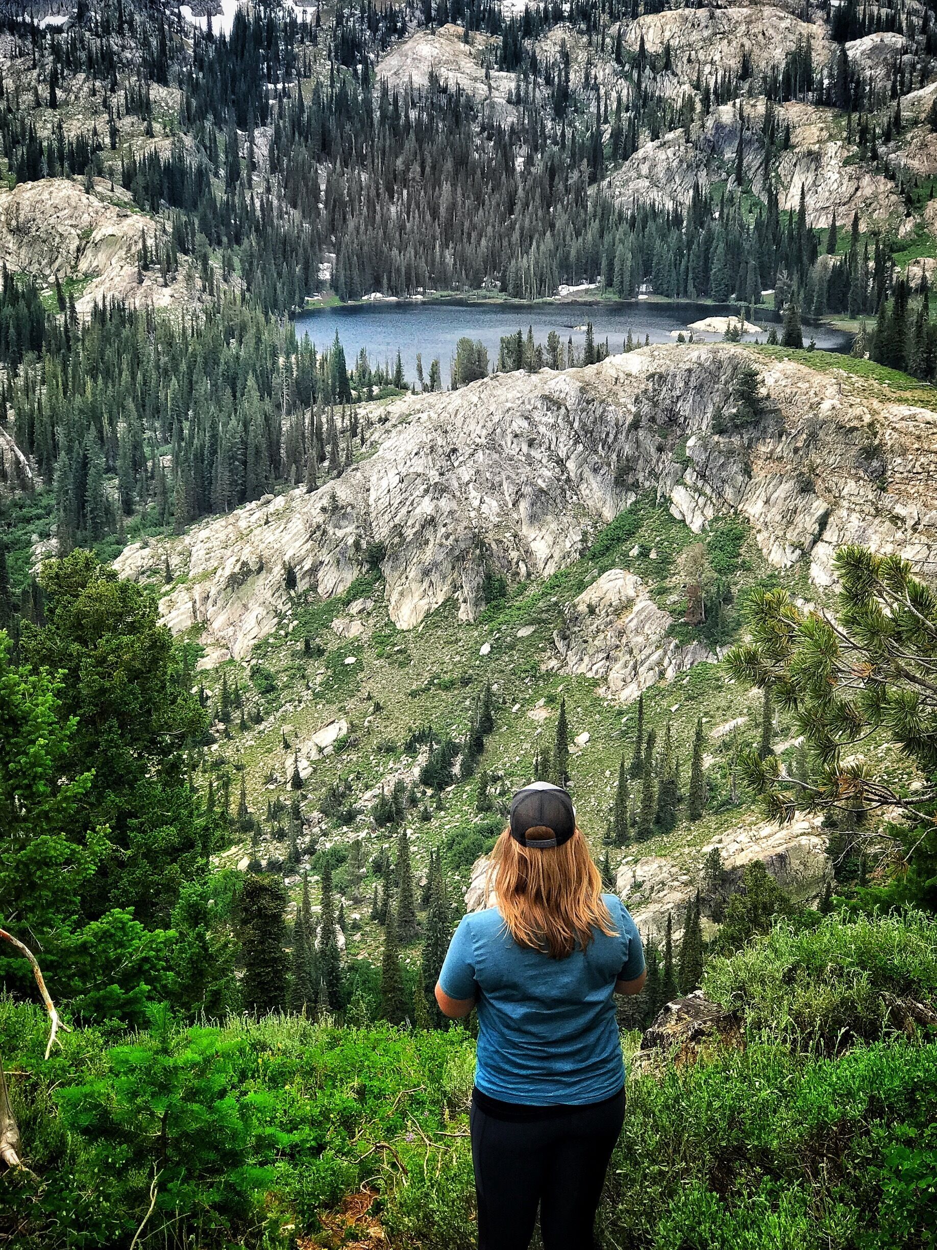 A peek at Blue Lake from the road. A very popular and short hike with a trail that has a steep decline and incline, of course, on the way out.  If you aren't able to hike you can get this peek a boo view from the pull out just before the trail head off the road.
#takeahike