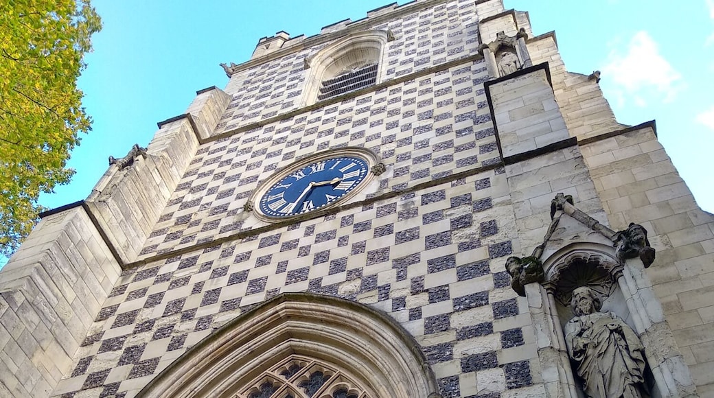 Church clock, south corner facade