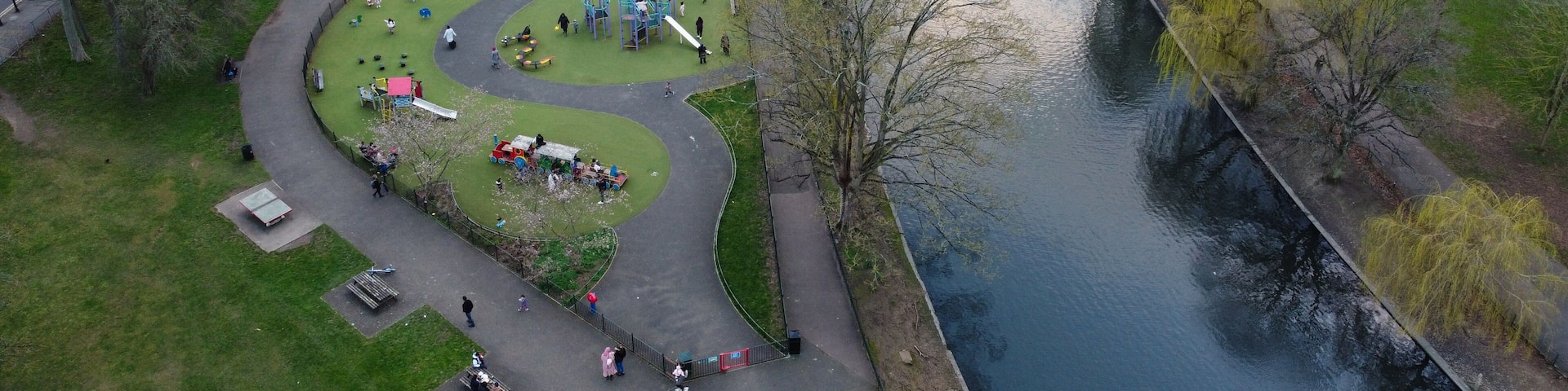 an aerial view of wardown park of Great Britain