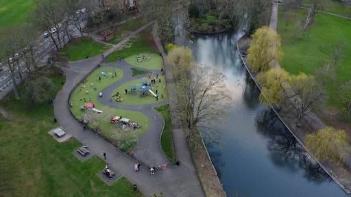 an aerial view of wardown park of Great Britain