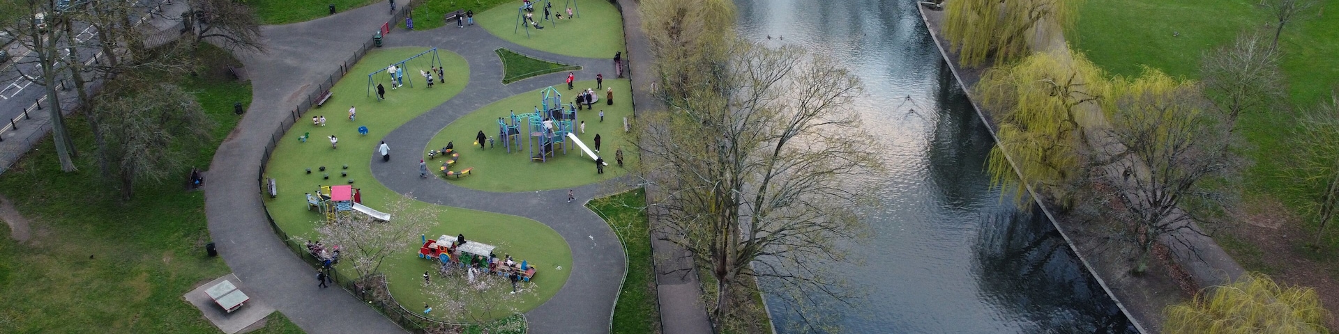 an aerial view of wardown park of Great Britain