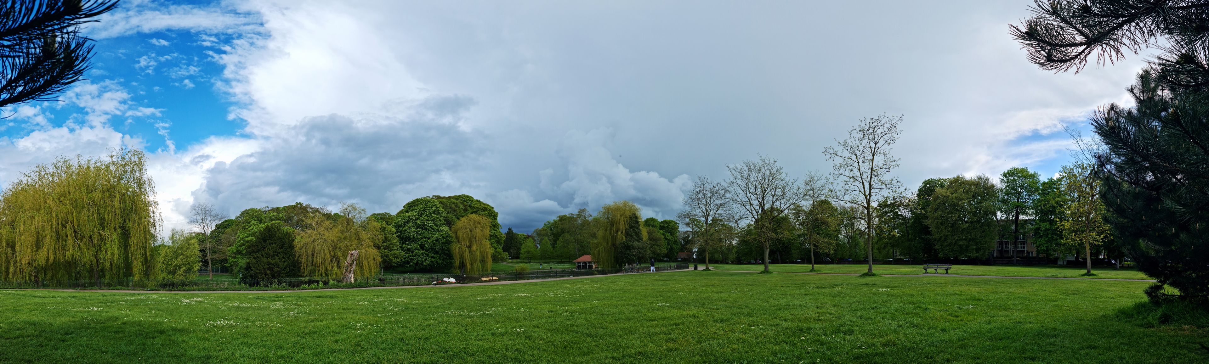 Beautiful View of Local Public Park at Luton, England UK