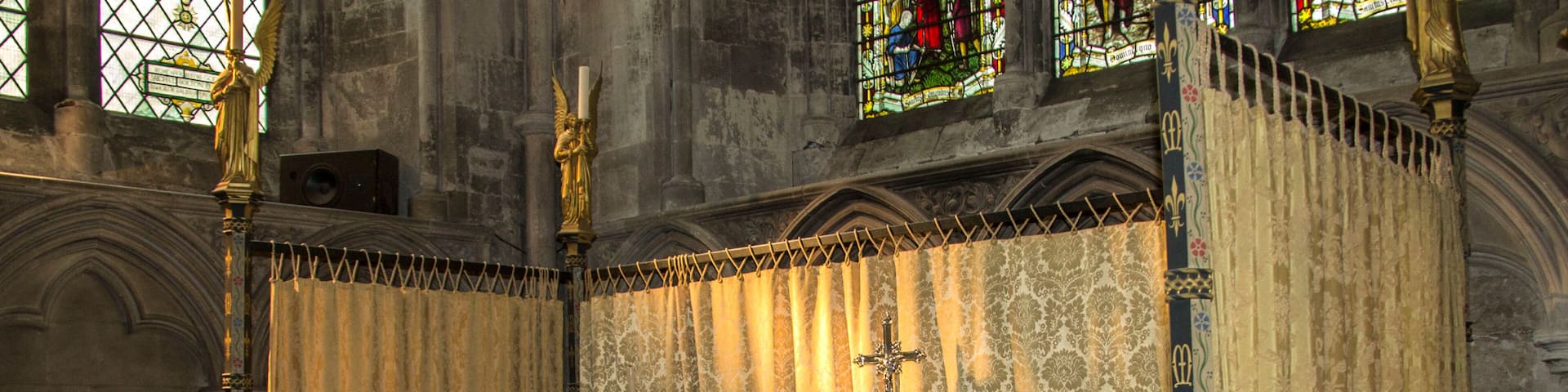 Interior of St Albans Cathedral, Hertfordshire, England, UK