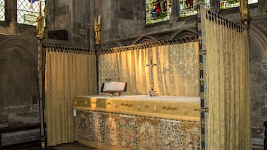 Interior of St Albans Cathedral, Hertfordshire, England, UK