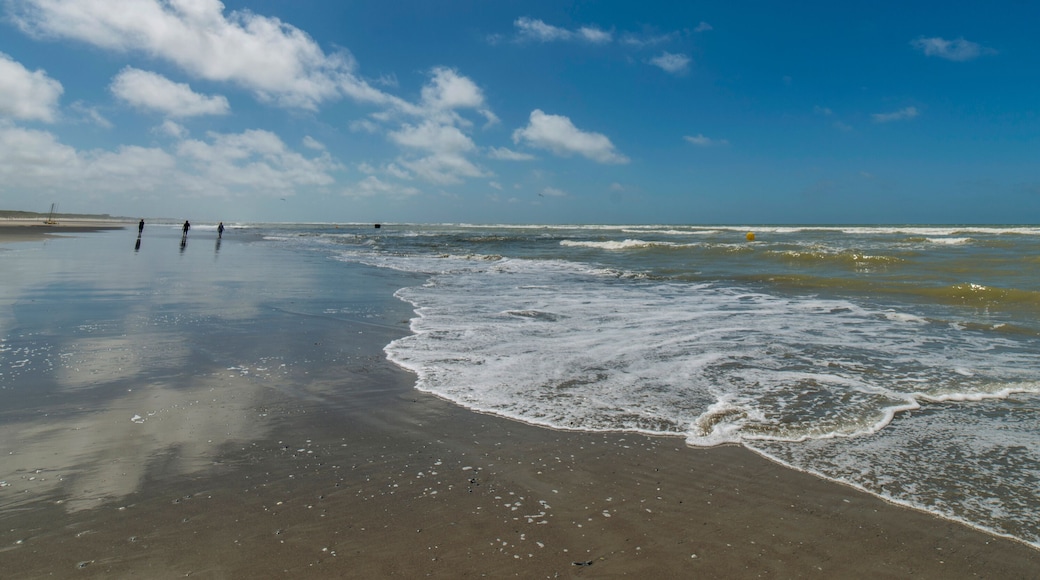 Vagues sur la plage du Touquet-Paris-Plage, Pas-de-Calais, France