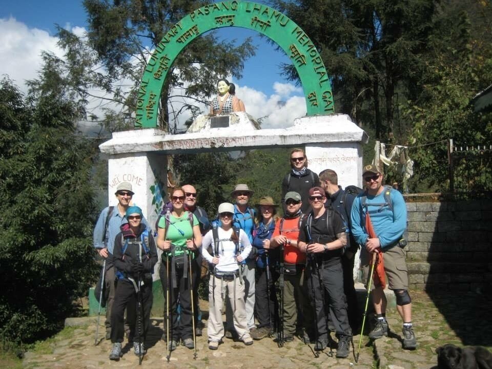 Start of the EBC trek. We looked a little different at the end.