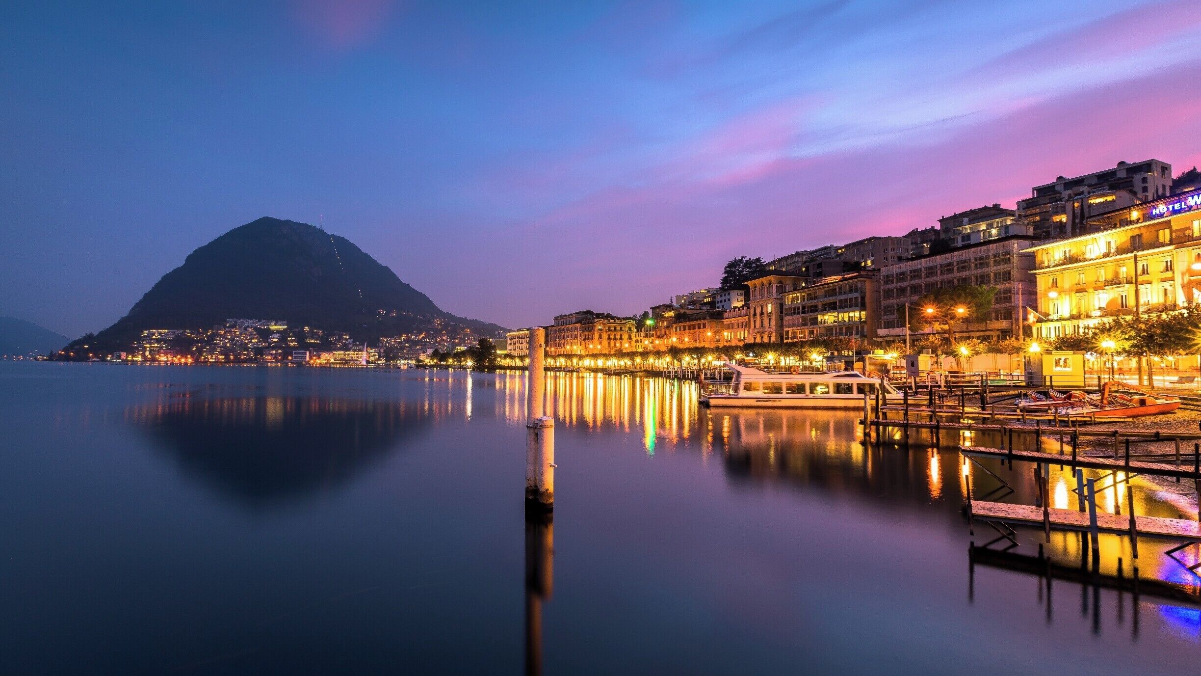 After a lackluster, and misty end to the day in Lugano, the color finally popped just before twilight. This was taken on Day 1 of my two week backpacking trip through small town Switzerland. #Switzerland #europe #lake #sunset #color #explore #adventure #travel #backpacking
