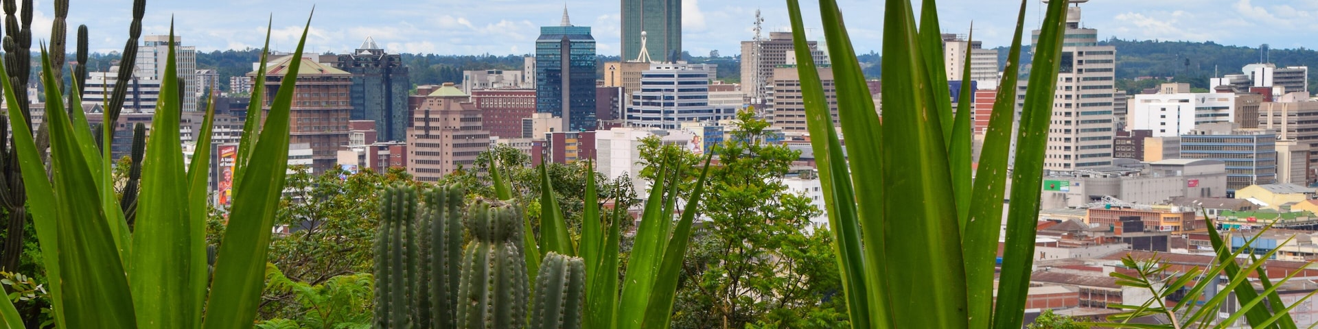 Harare city centre panoramic view, Zimbabwe, December 2018.
