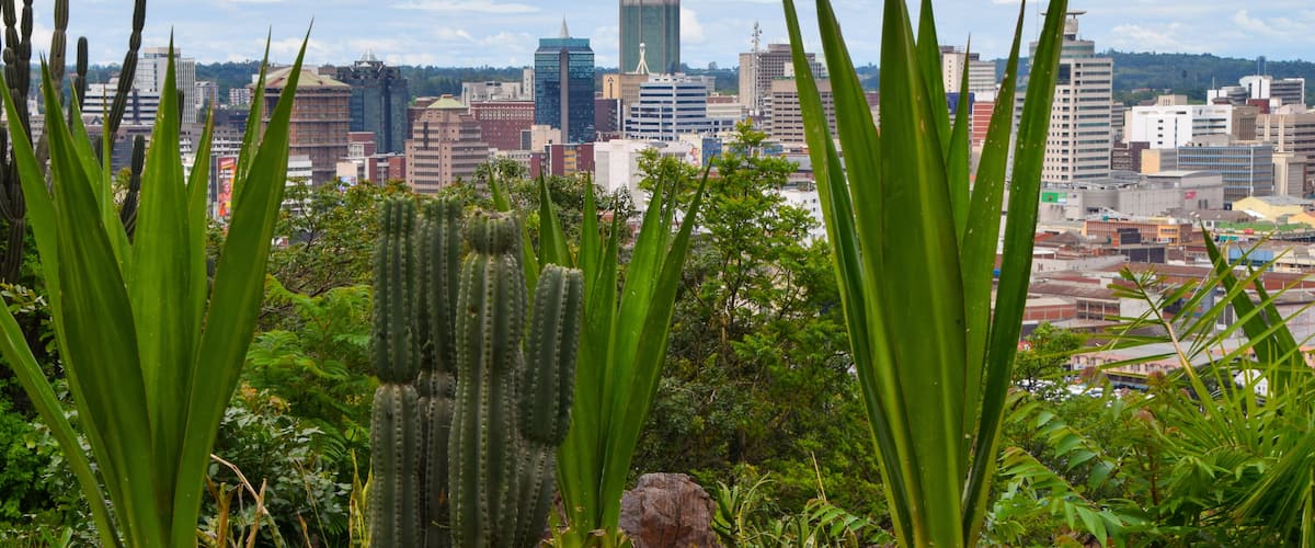 Harare city centre panoramic view, Zimbabwe, December 2018.