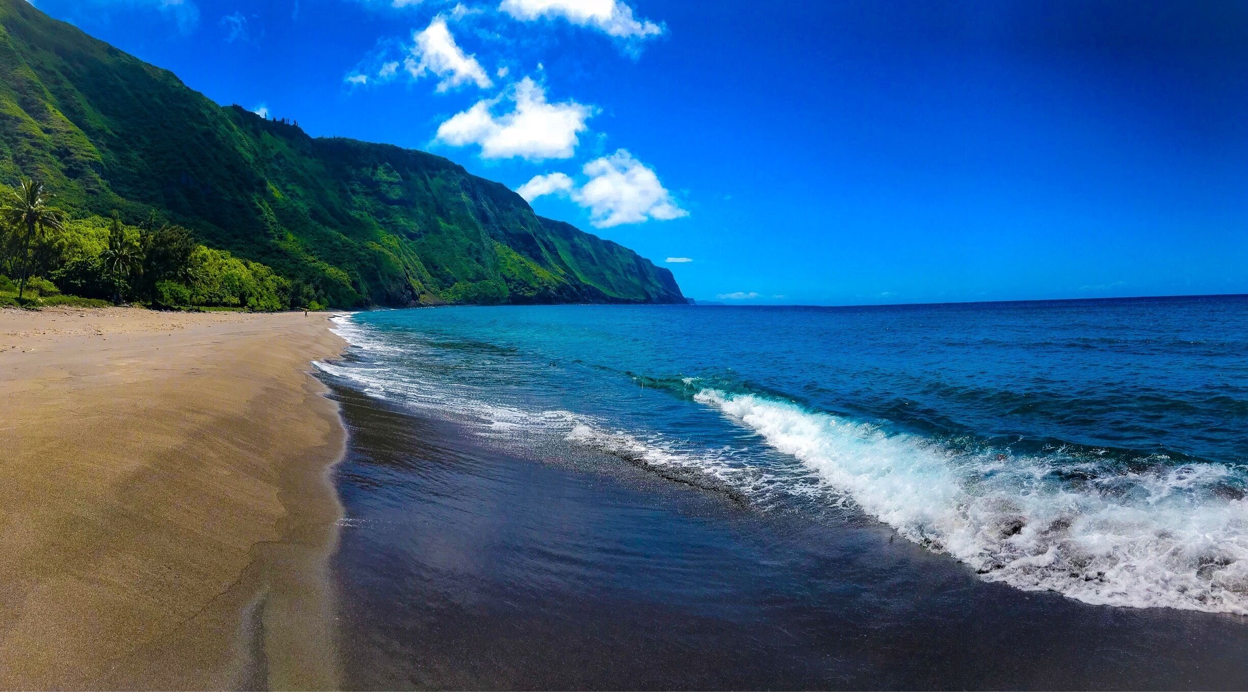 Take a hike down to Kalaupapa, Molokai for  this view of beach and some of the worlds tallest sea cliffs #lifeatexpedia