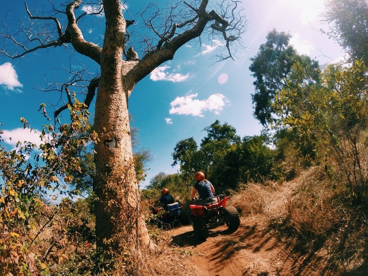 #TroverDetour #colorful
Quad riding through the African bush in Zambia was something many may not do with bigger attractions such as safaris and Victoria Falls. But the landscape was amazing from this perspective, and stopping at local villages along the way was an added bonus!