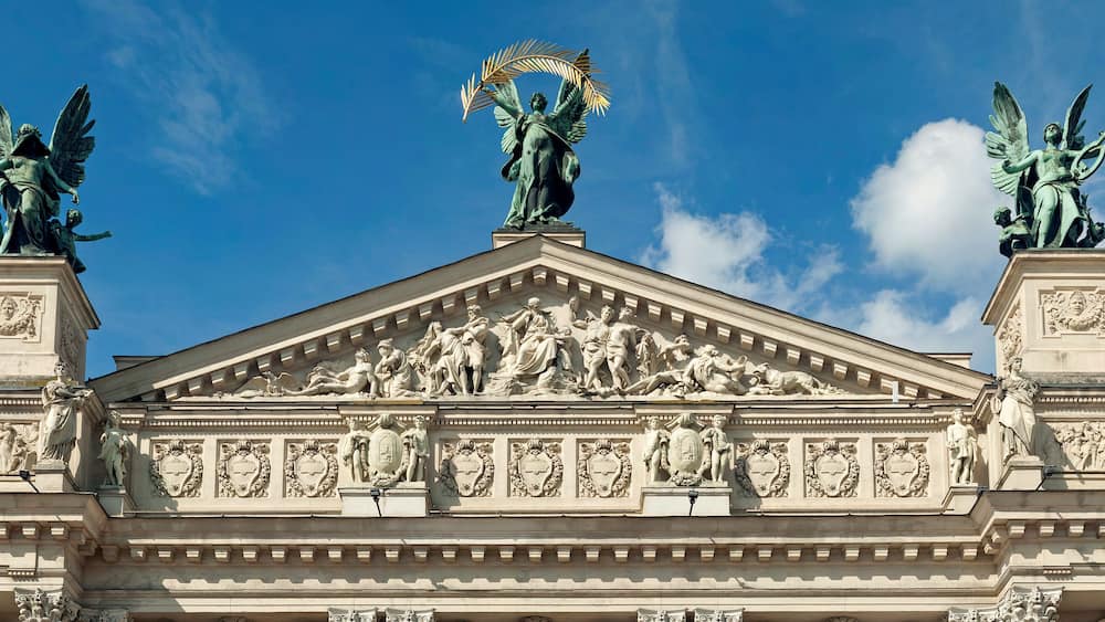 pediment Lviv Opera House