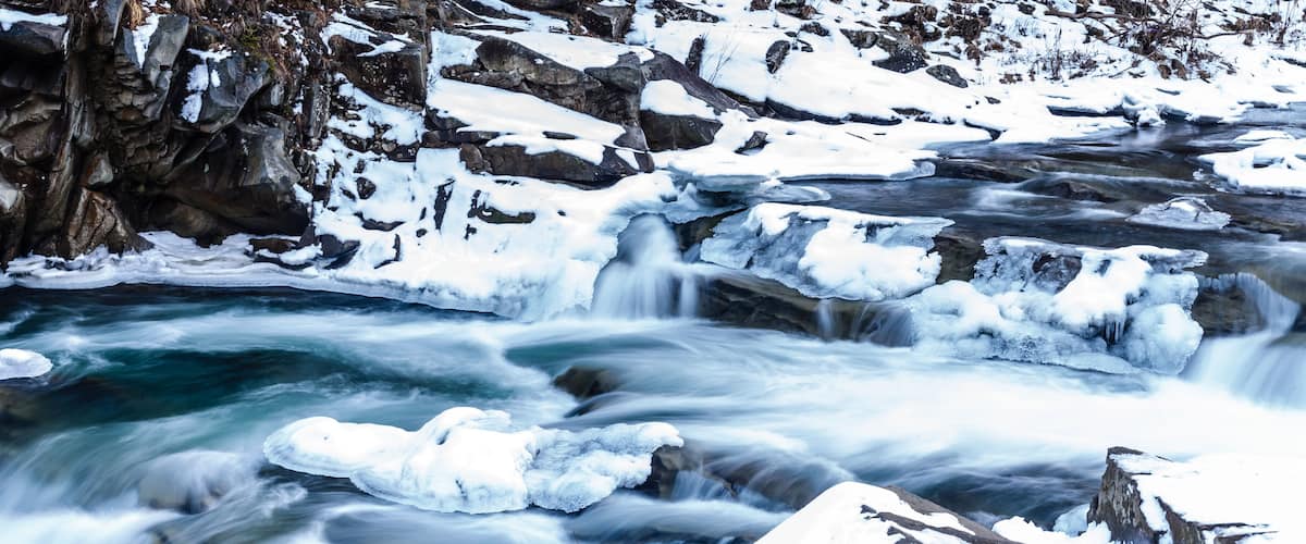 Close up view of rapids on the snake river