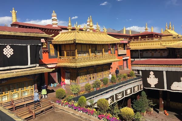 On top of the Jokhang Temple.