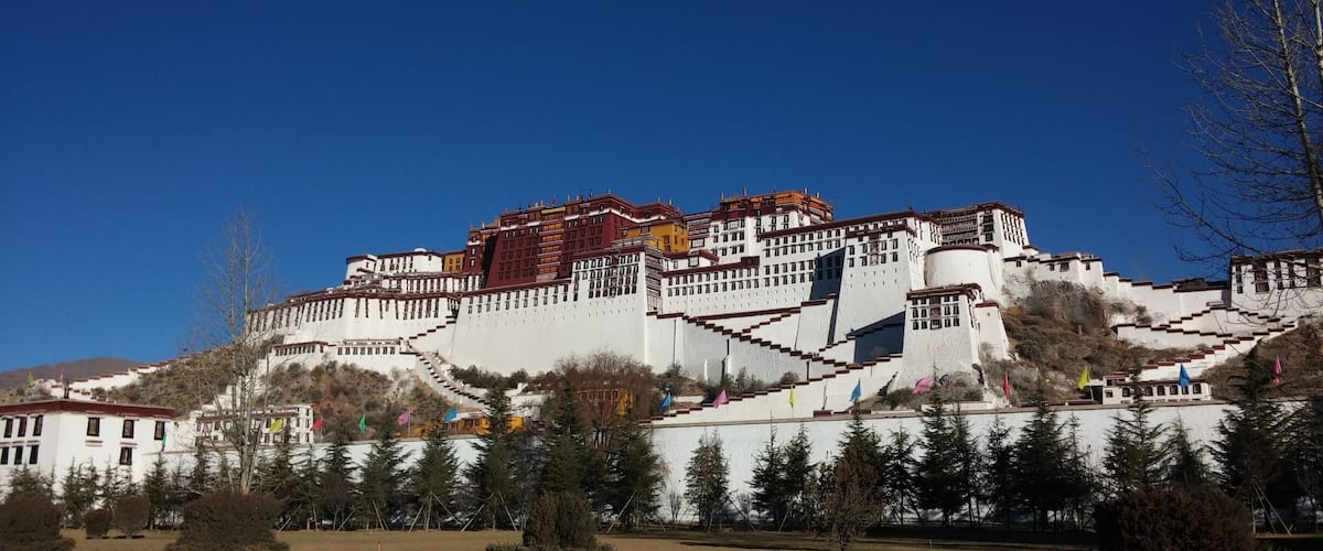 Red and White Potala Palace..home to the Dalai Lamas starting with the 5th in the 17thc.