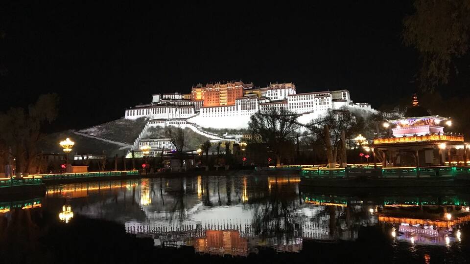 The Potala Palace in Lhasa, Tibet Autonomous Region, China was the residence of the Dalai Lama until the 14th Dalai Lama fled to India during the 1959 Tibetan uprising.