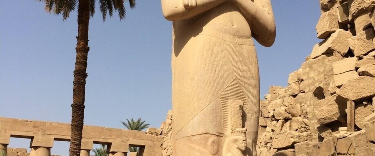 Highlight of our visit to Egypt. Pharaoh statue in the ancient temple complex (the largest in the world), just amazing. We were the only people there, seems no one is visiting anymore which is a shame. #TroveOn