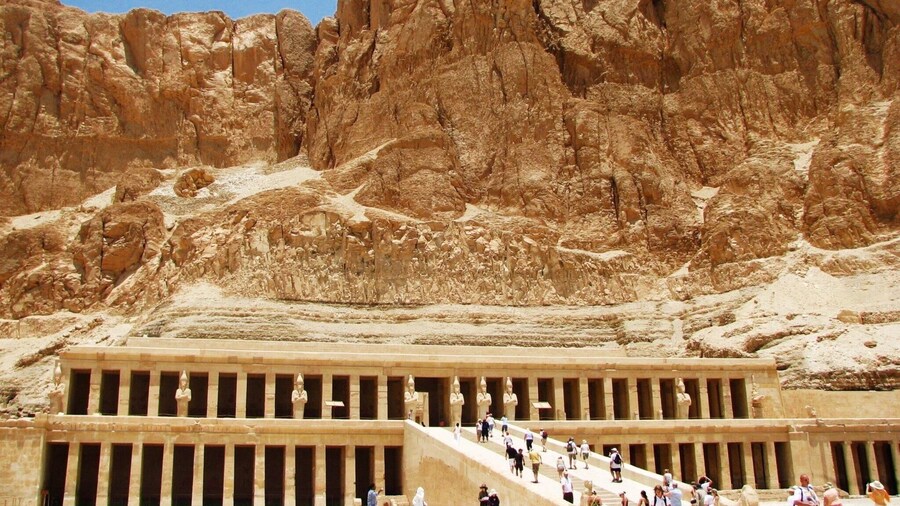 3500 years old UNESCO World Heritage Site located in Thebes, present day Luxur, the capital of Egypt during the period of the Middle and New Middle Kingdoms is a striking testimony of the Egyption civilization at it's height.
Queen Hatshepsut