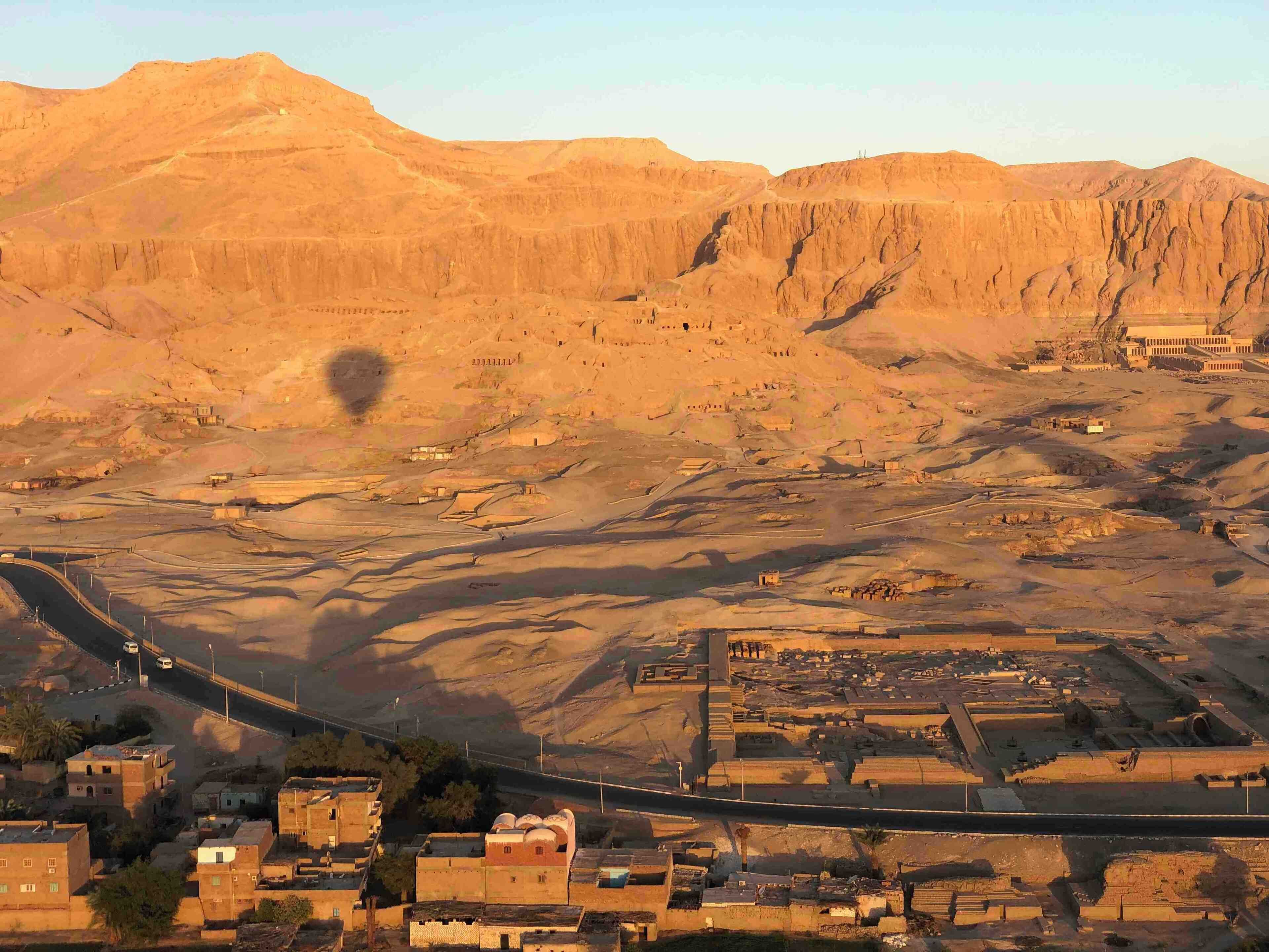 Can you spot the shadow of our balloon on the mountain:)