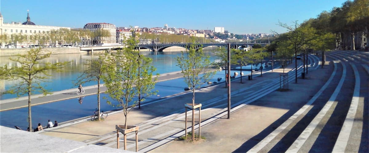 View of the Rhone and Pont Wilson from the Pont de la Guillotiere.
#LifeatExpedia #River #Rhone #Bridge #Pont #France #Lyon #BVSBlue