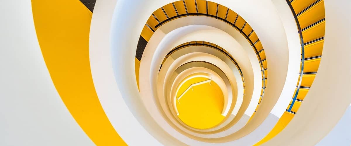 Visit this library for its amazing yellow staircase ! #troveontuesday