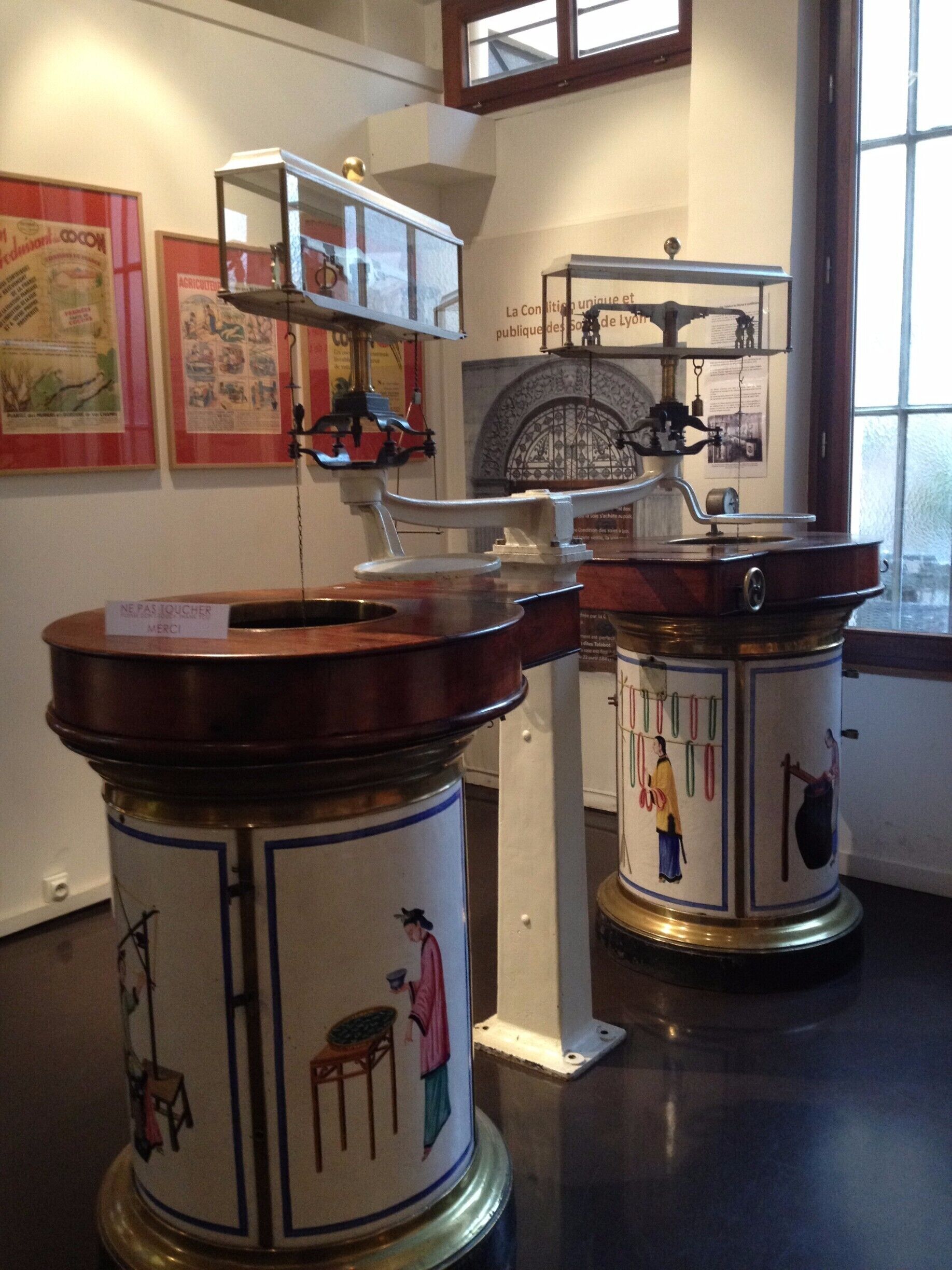 'Silk Factory' museum in Lyon. The museum is fairly small but gives useful insights into the role the silk commerce played in the economic development of Lyon. The museum shop is not to be missed!