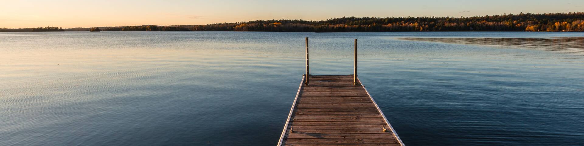 Fishing Pier On Shagawa Lake, Ely, Minnesota, USA