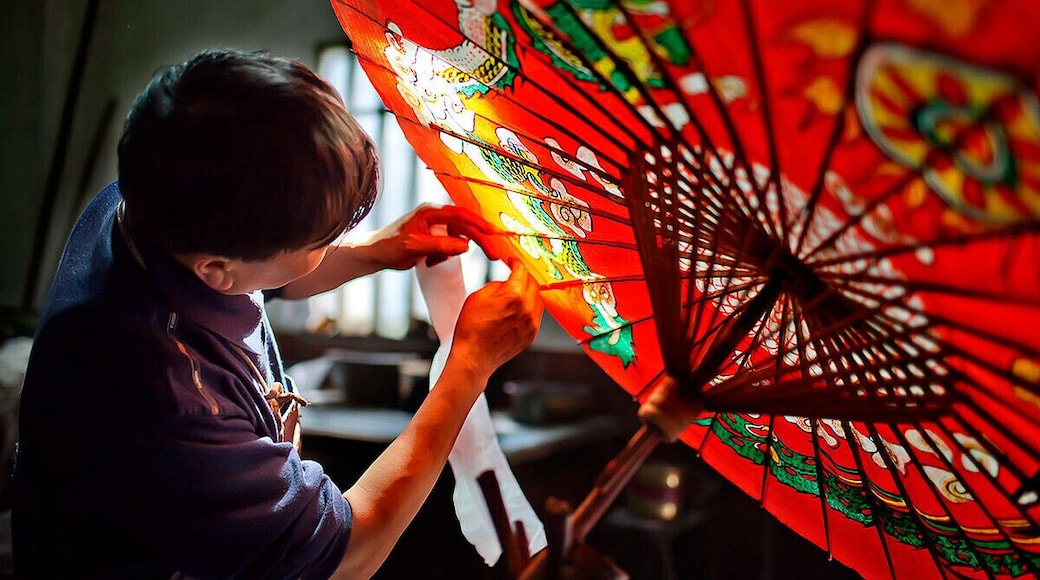 Oilpaper Umbrella was listed as“national-level non-material cultural heritage” in 2008 for its hundreds-year-old traditional craft of oilpaper umbrella.
https://twitter.com/Beautifulgx