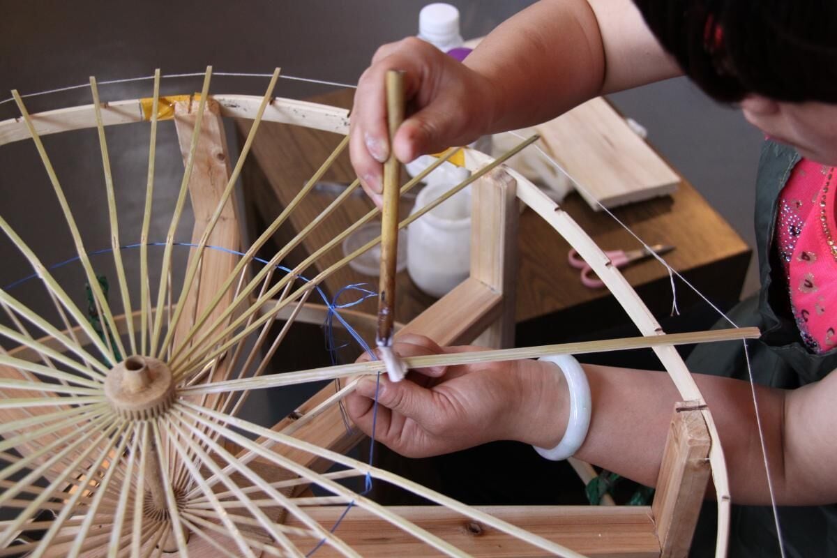 The famous Sichuan Oil-paper Umbrella has a history of more than 400 years,listed as"national-level non-material cultural heritage"in 2008. 

https://twitter.com/Beautifulgx 