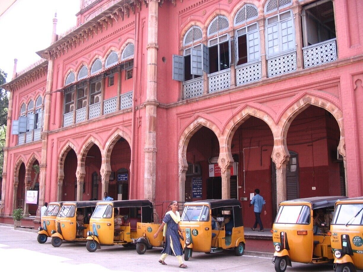 tuk-tuk line up in front the Veterinary Hospital waiting for the client&patient 

tuk-tuk (motor tricycle) is a famous transport in India