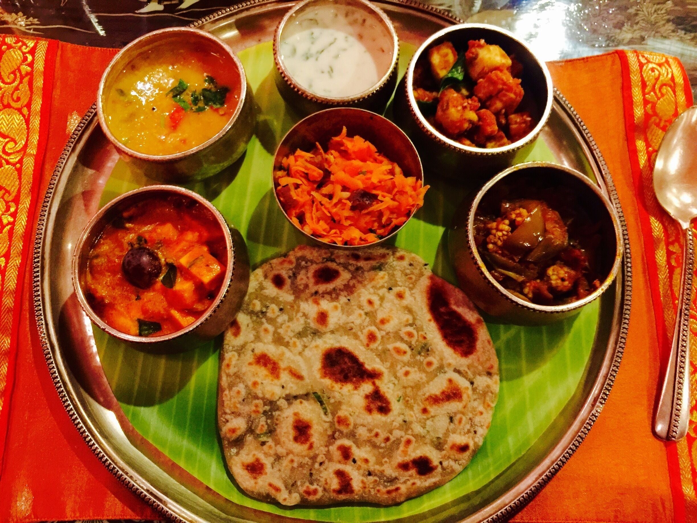 Annalakshmi - Located in four countries (India, Malaysia, Singapore and Australia) Annalakshmi, the vegetarian restaurant, leads the income generating quartet that sustains the artistic and charitable activities of the Temple of Fine Arts. Polished, private and yet utterly unpretentious, its success is the result of its underlying philosophy that is based on the ancient adage – atithi devo bhava – the guest is god. It is a philosophy that is manifested through the work of the largely voluntary staff – housewives who know what it takes to prepare a wholesome meal and a miscellaneous team of doctors, teachers, technicians, clerks and accountants who understand the meaning of polite, unobtrusive service.
Annalakshmi stands out for yet another reason – the array of delectable dishes it serves in an ambience that reflects the ancient lore of Indian arts and culture. In every way then, it is a restaurant where vegetarian dining is a cultural- mix of simple delicious food served with devotion. 
#FoodieFinds
