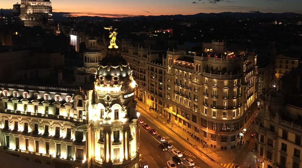 Wonderful rooftop to enjoy the sunset with a great view on the Gran Via. If you donât wanna miss the perfect moment to take a pic, you have to consider at least 30 minutes to line up for the tickets especially on weekends