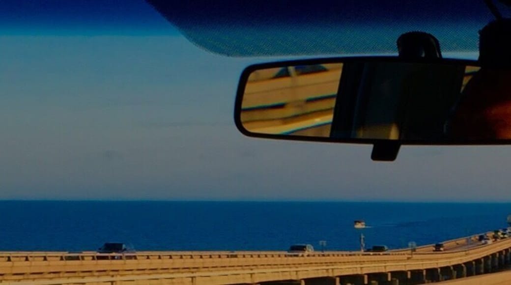 Just about the center of the lake, taxi ride out of the city is not a cheap as they quote, about double actually.