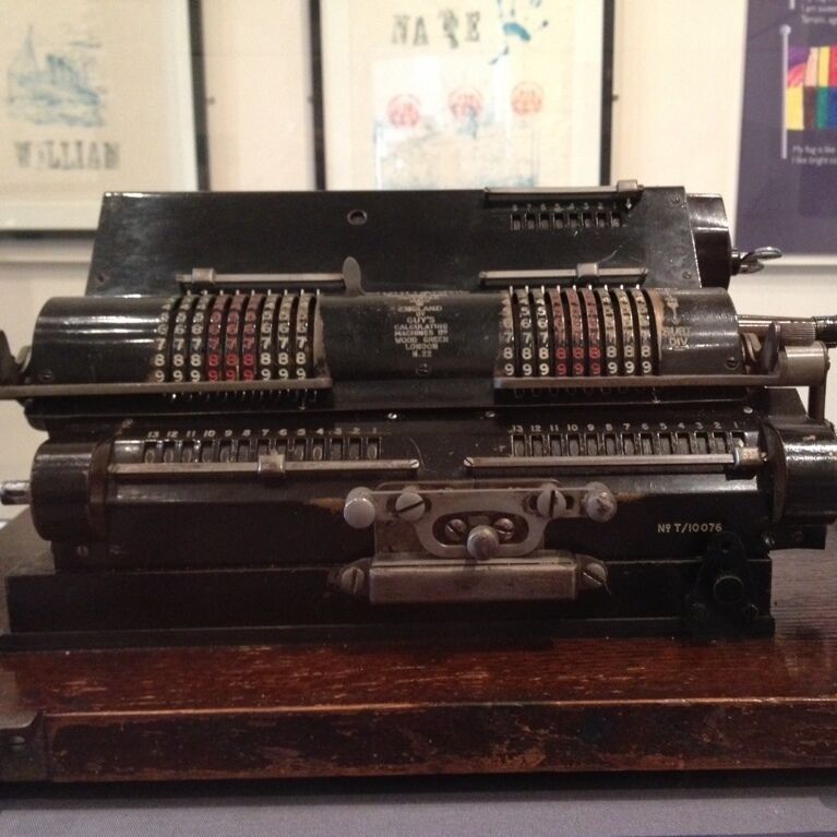 Alan Turing's calculator. 