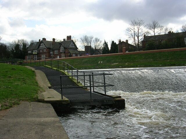 Salmon Ladder at Northenden The salmon ladder at Northenden Weir (see 354365)