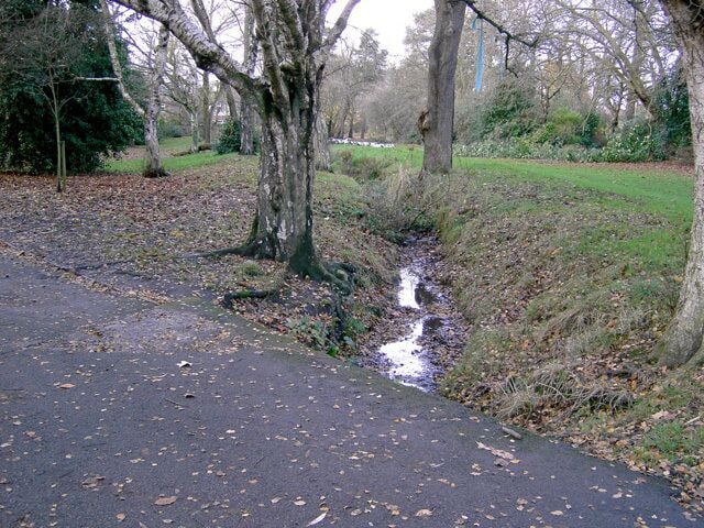Ball Brook, Fog Lane Park Ball Brook is little more than a muddy ditch.