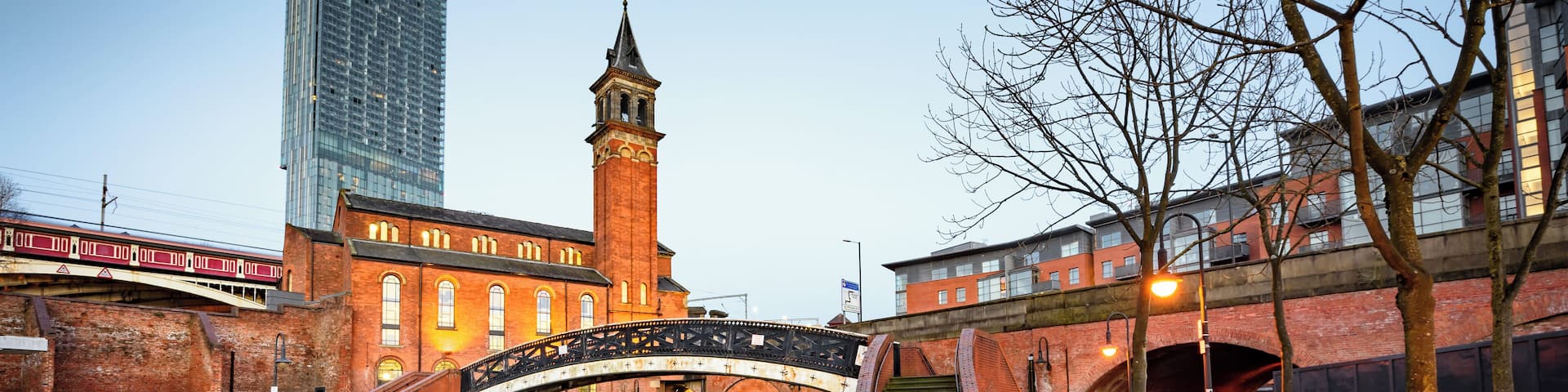 Water way canal area in Manchester ,North west England