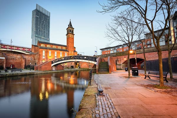 Water way canal area in Manchester ,North west England