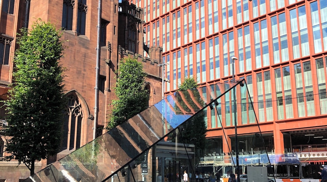 Love the shapes and colours, old and new, here in Manchester.