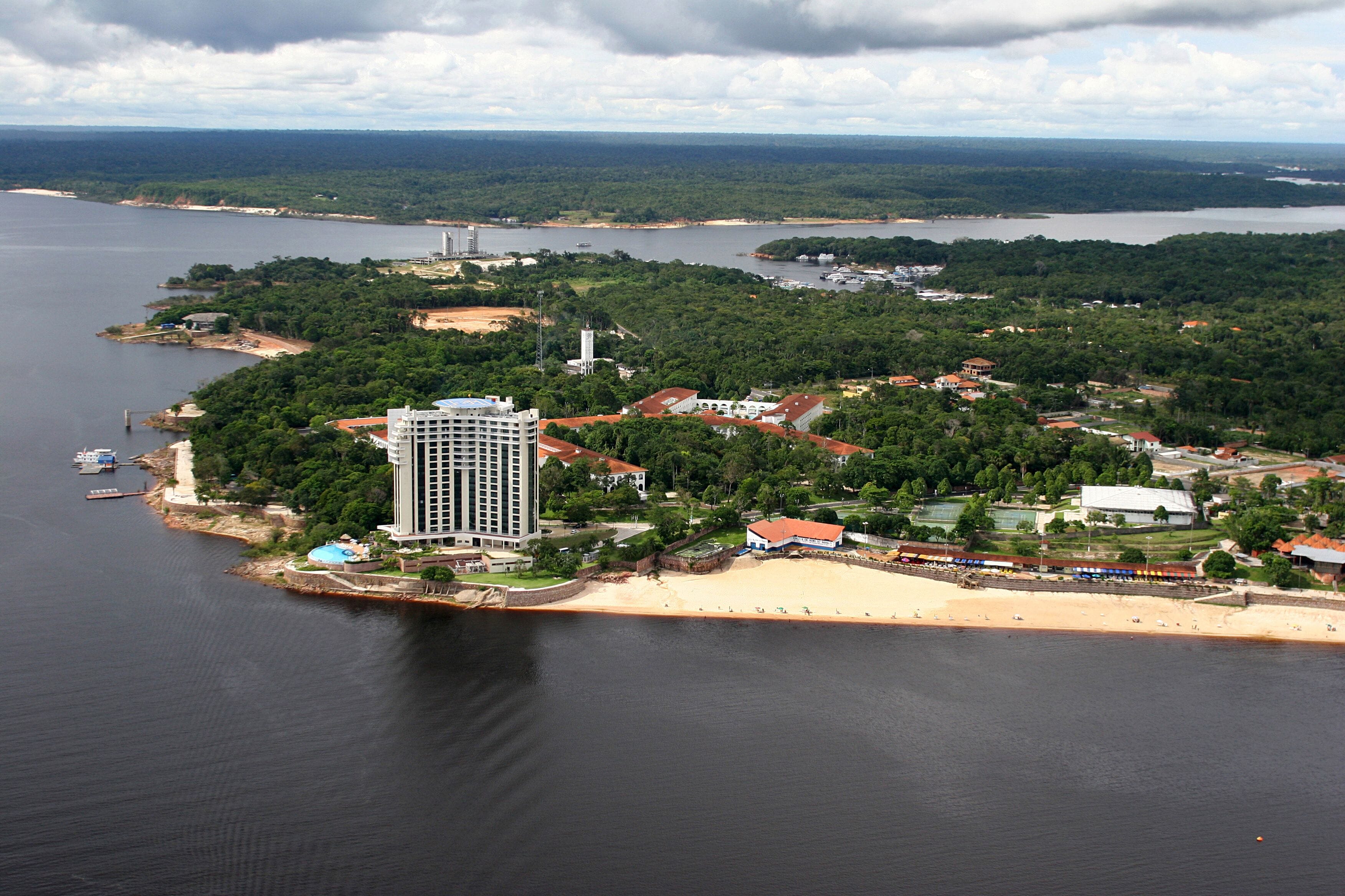 modern buildings in manaus city, brazil