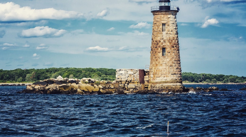 Whaleback Light is a historic lighthouse marking the mouth of the Piscataqua River between New Castle, New Hampshire and Kittery, Maine. It is located on a rocky outcrop offshore southwest of Fort Foster and south of Wood Island in Kittery. It is only accessible by boat.