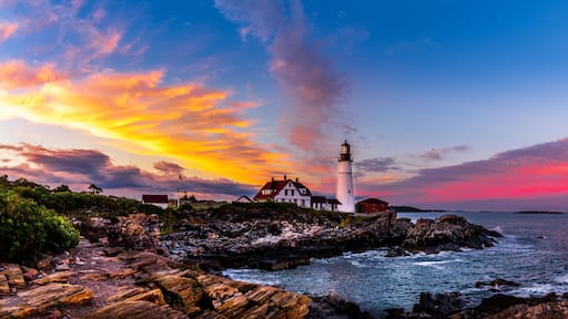 Portland, Maine Lighthouse at Sunset